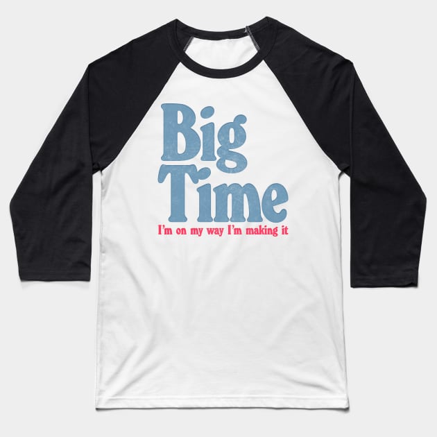 Big Time / Peter Gabriel 80s Aesthetic Fan Art Design Baseball T-Shirt by DankFutura